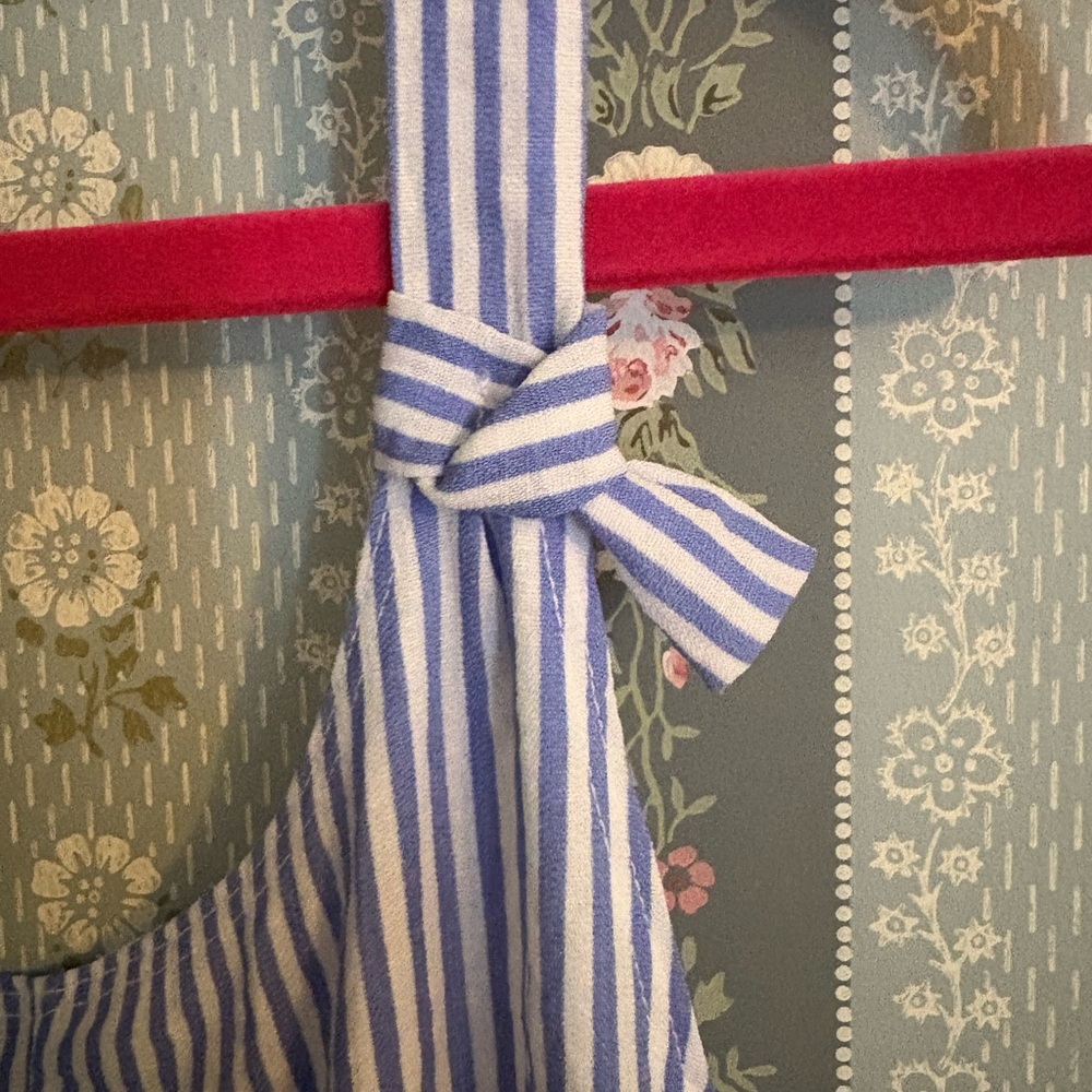 art class Blue and White Striped Kids Swim Coverup - Picture 5 of 7